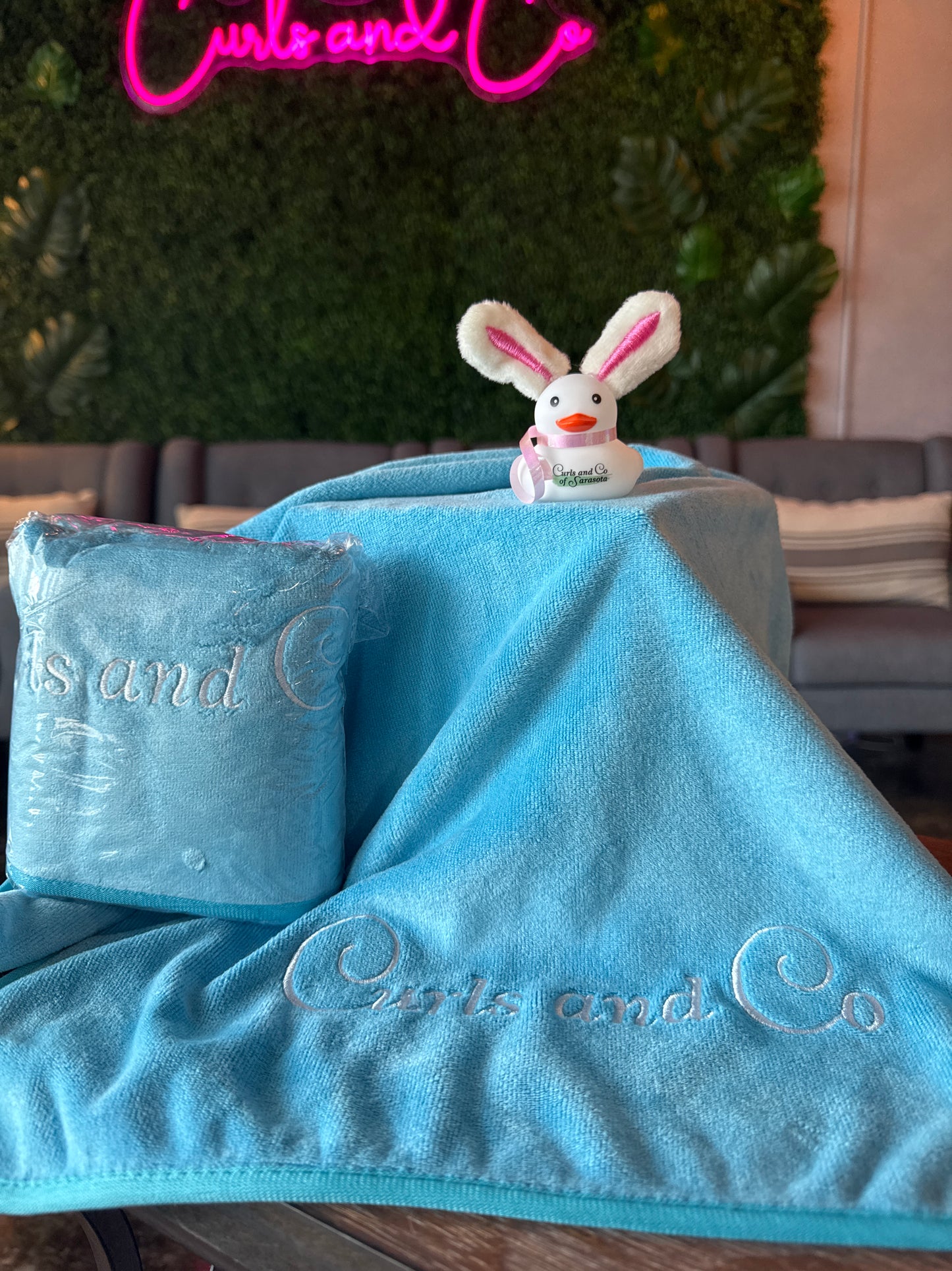 Bright Blue Large Microfiber Towel